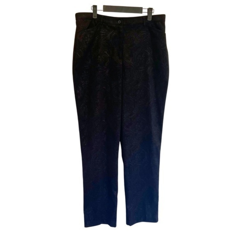 TanJay Black on Black Paisley Pants - Women's Size 14